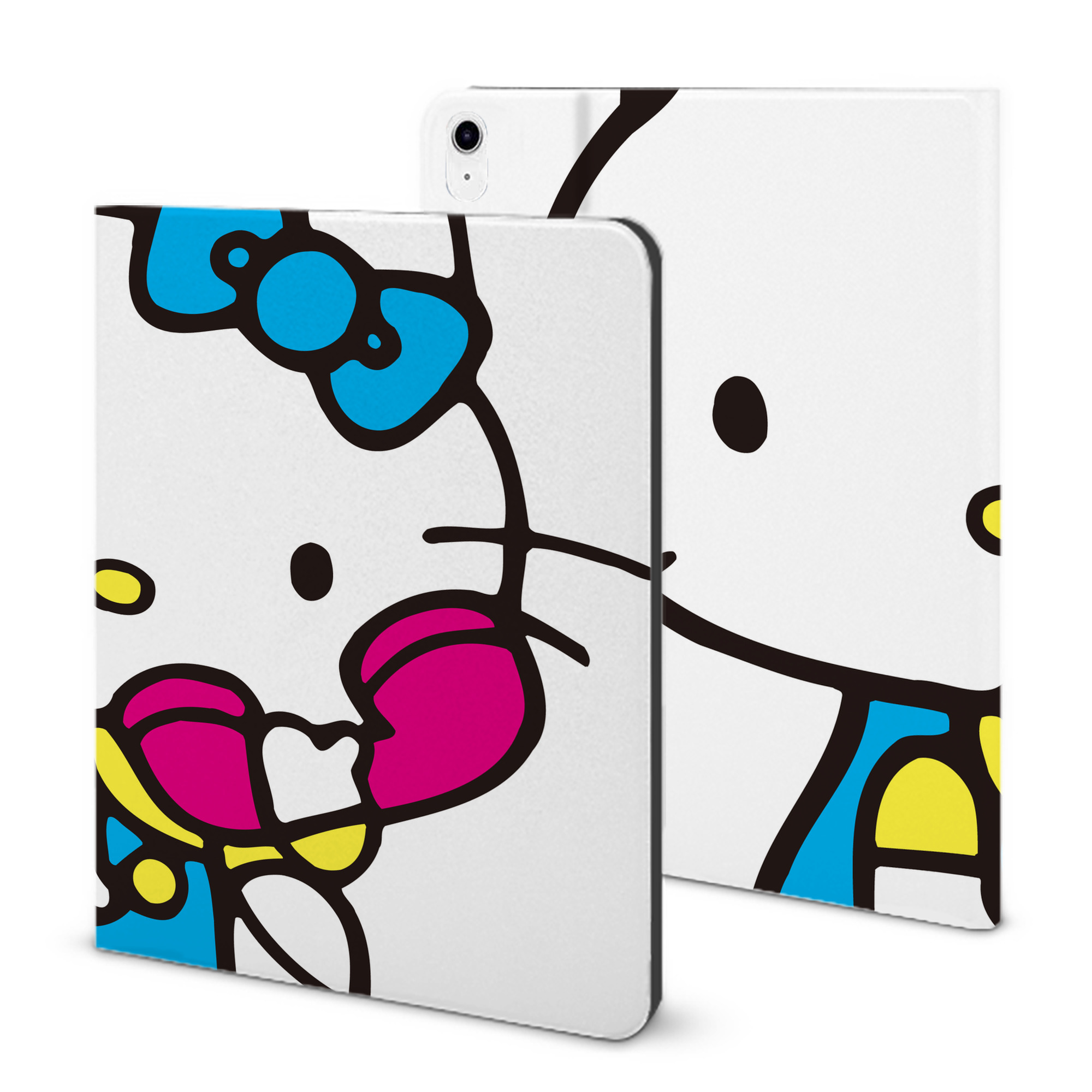 （画像用） Hello Kitty ハローキティ IPad ケース ブック型 PUレザー TPU 耐衝撃 軽量 薄型 ペン収納なし 全面保護 IPad 各モデル対応